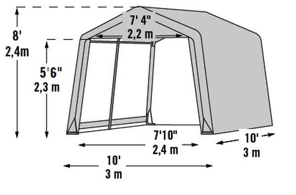 Shelterlogic Replacement Cover 90504 fits 10x10x8 Shed-in-a-Box 
