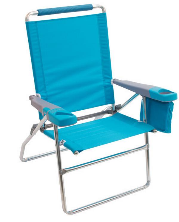 Rio Beach 17 in. Beach Chair with Deluxe Arms Turquoise